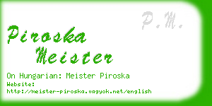 piroska meister business card